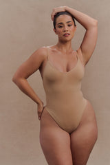 Alyssa Backless Shapewear Bodysuit - Beige