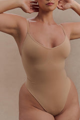 Alyssa Backless Shapewear Bodysuit - Beige