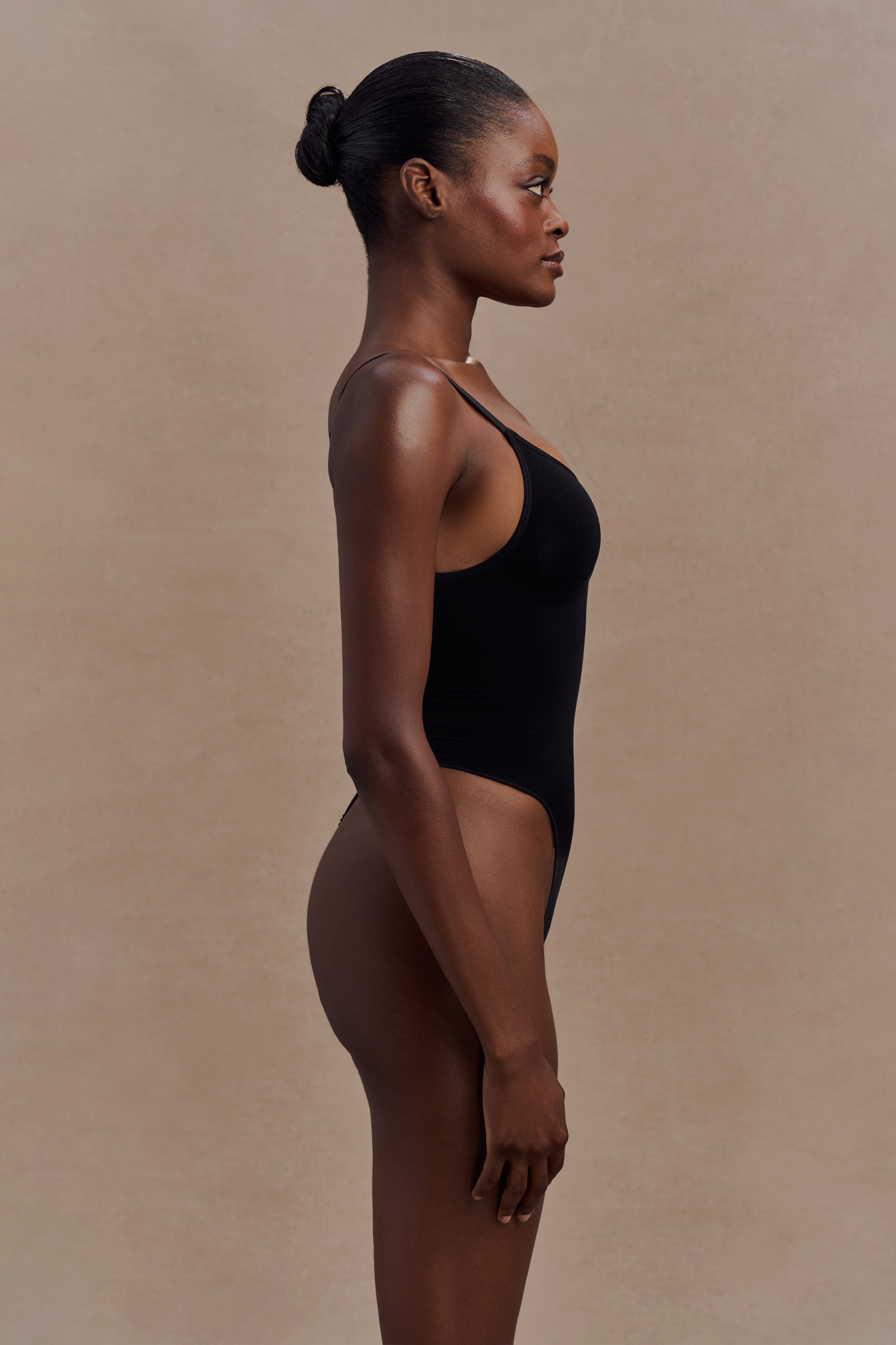 Alyssa Backless Shapewear Bodysuit - Black