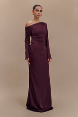 Avery Long Sleeve Maxi Dress - Plum