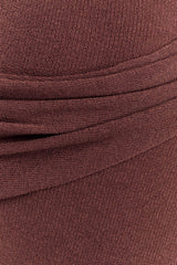 Alexius One Shoulder Knit Maxi Dress - Nutmeg