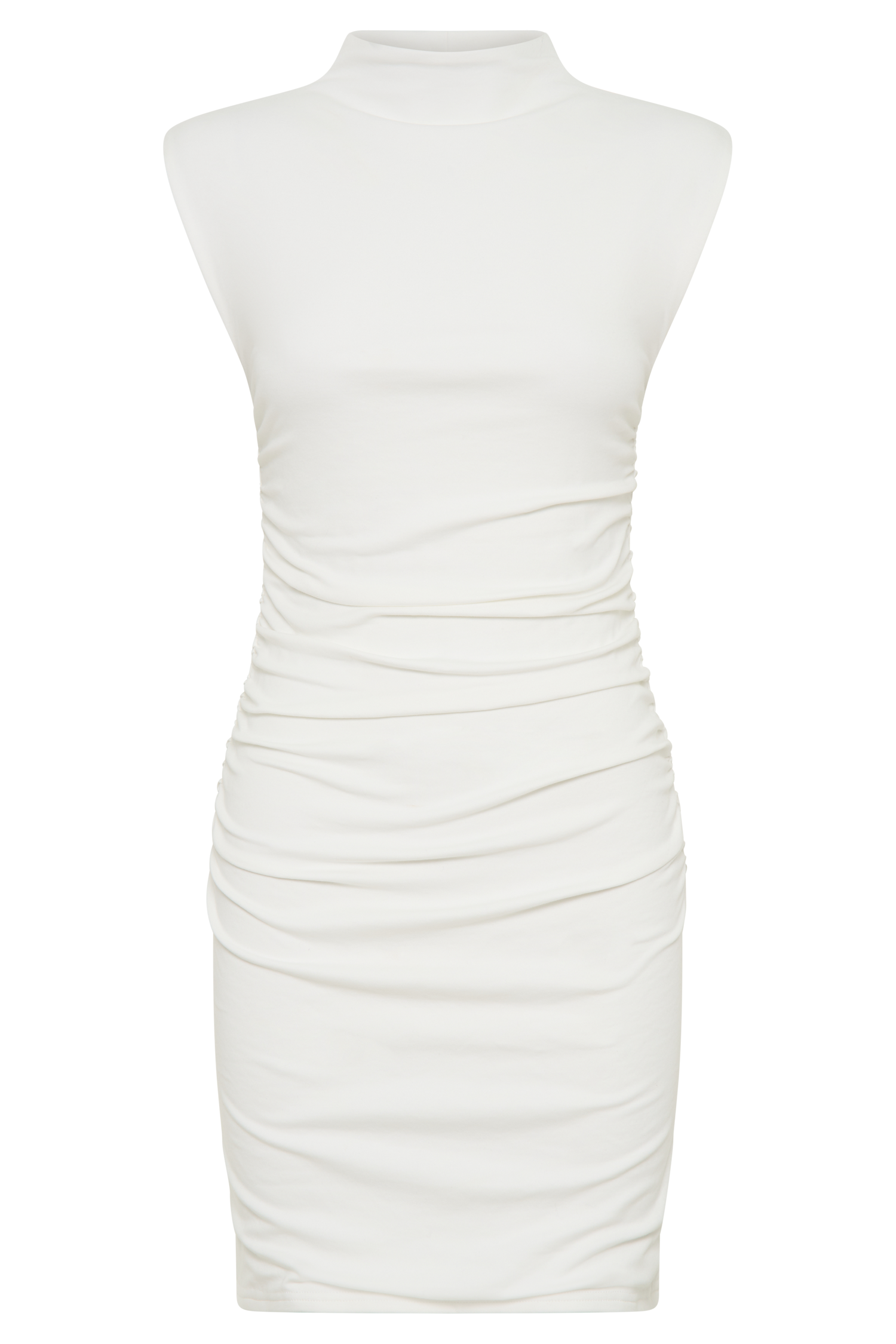 Elliot High Neck Sleeveless Mini Dress - White