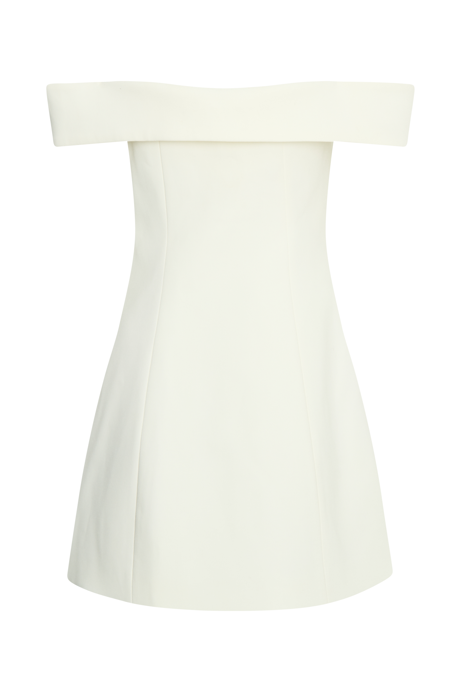 Noelle Off Shoulder Suiting Mini Dress - Ivory