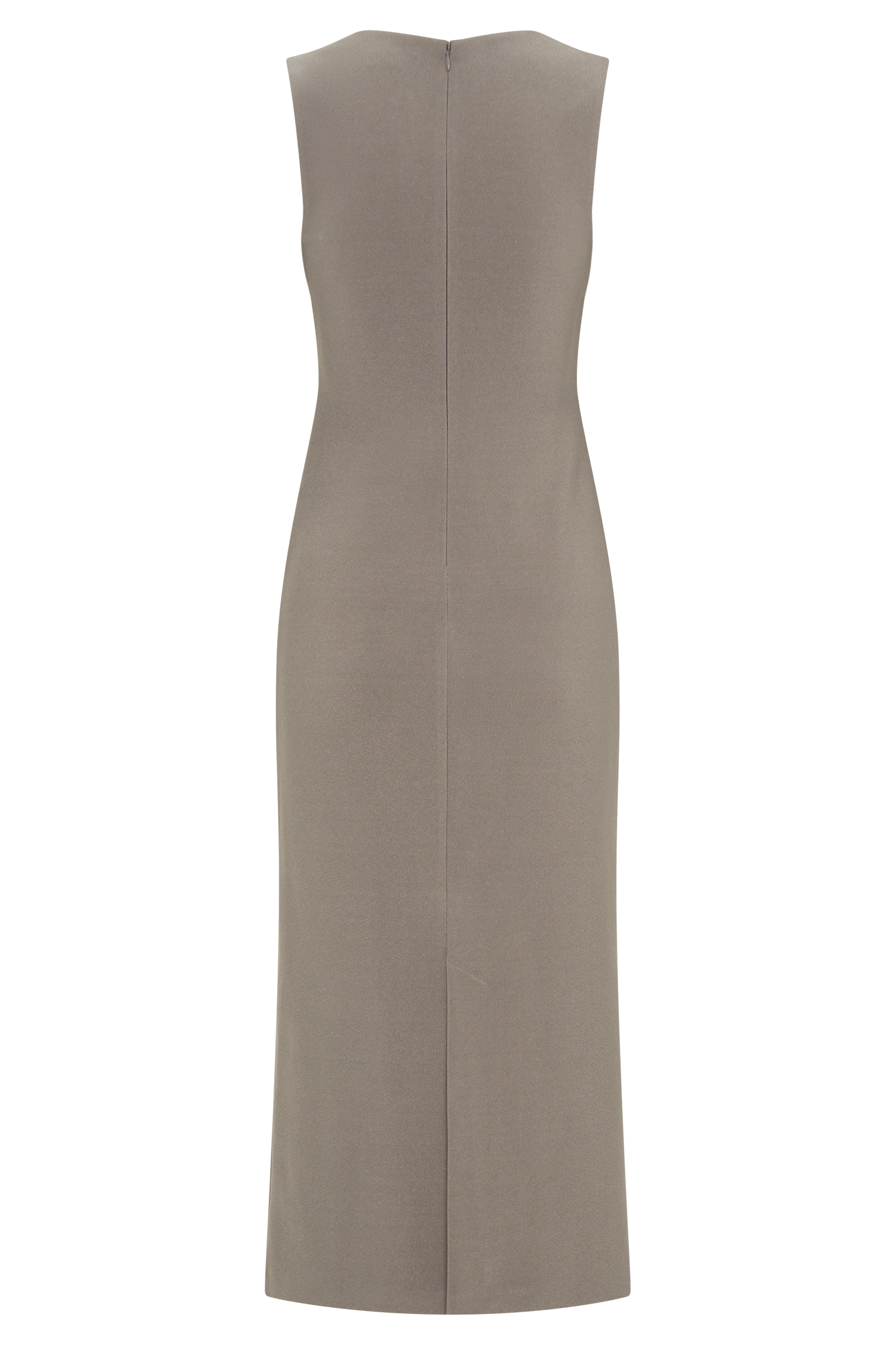 Frida Crepe Midi Dress - Smoke