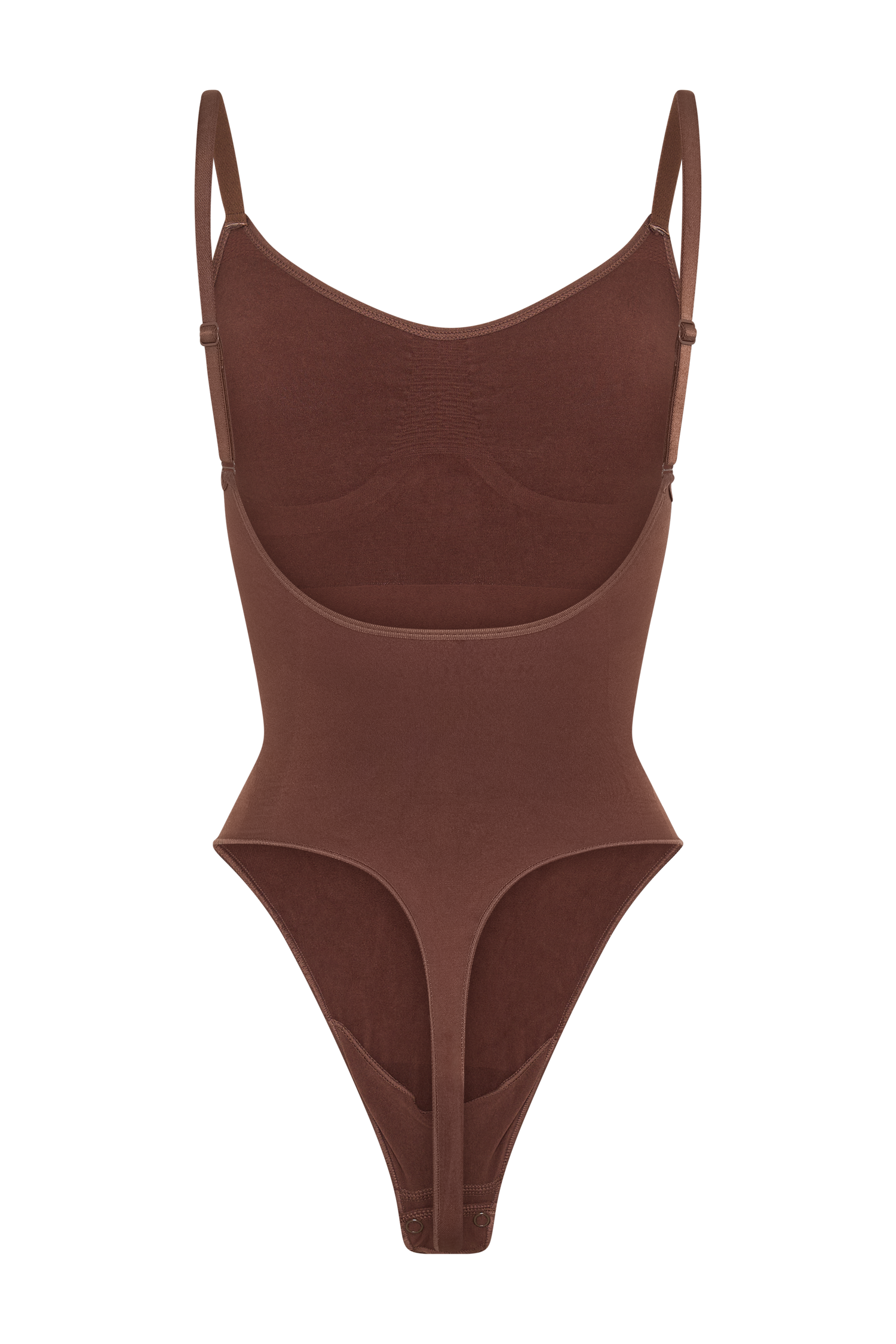 Alyssa Backless Shapewear Bodysuit - Espresso