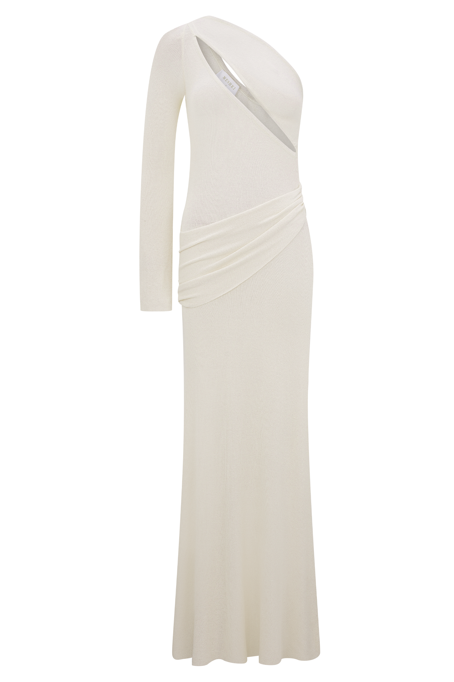 Alexius One Shoulder Knit Maxi Dress - Ivory