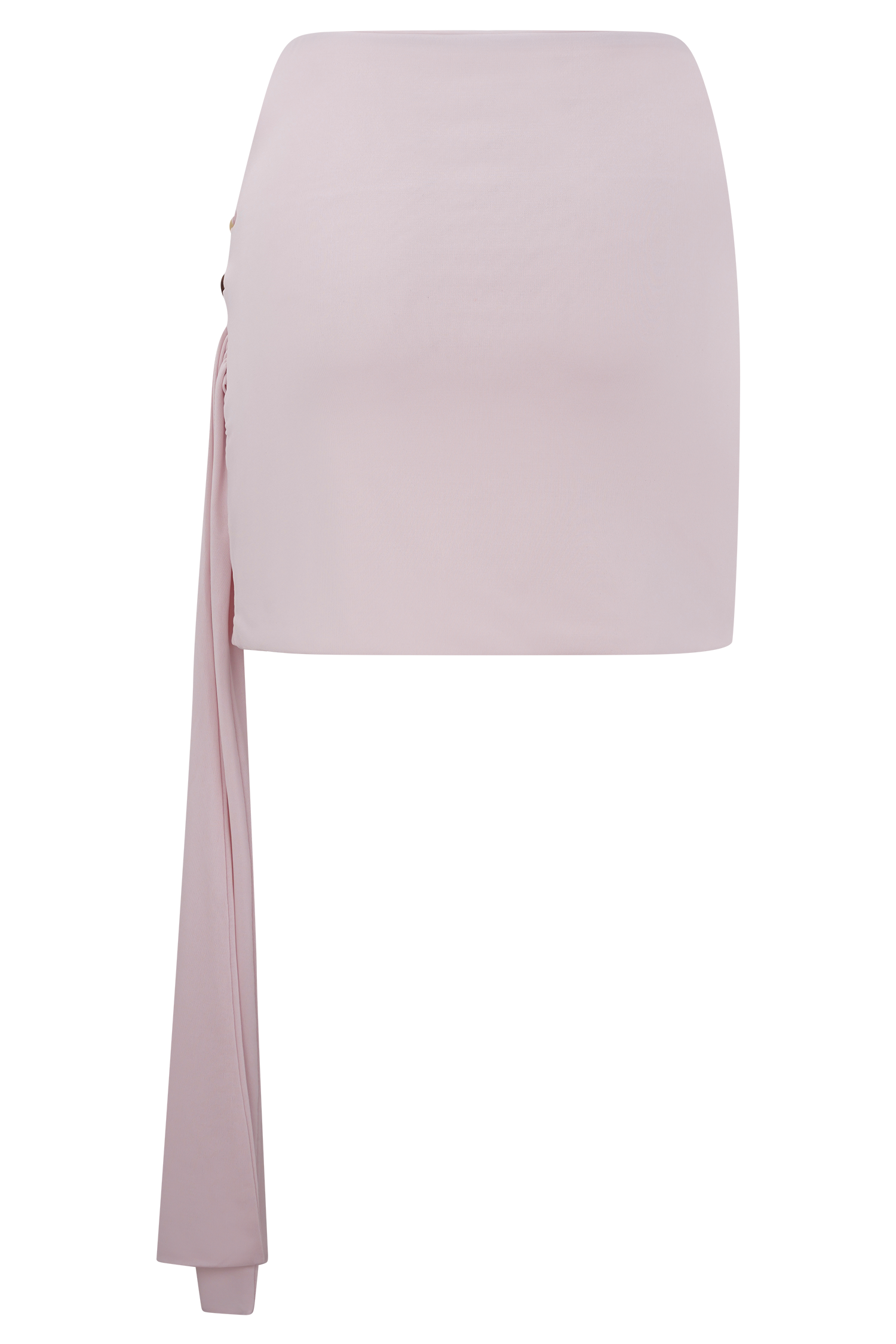 Alicent Slinky Beaded Mini Skirt - Pale Pink